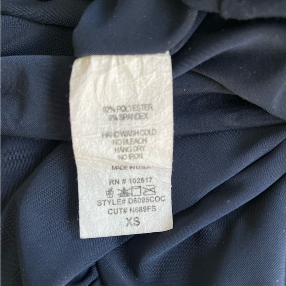 Soprano Navy One Shoulder Bodycon Ruched Dress - Picture 5 of 6